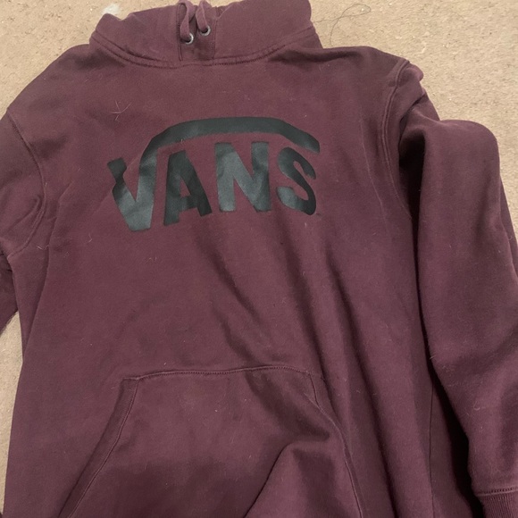 Burgundy vans hoodie clearance